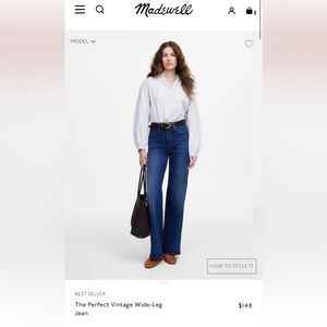 Madewell the Perfect Vintage Wide-Leg Jean